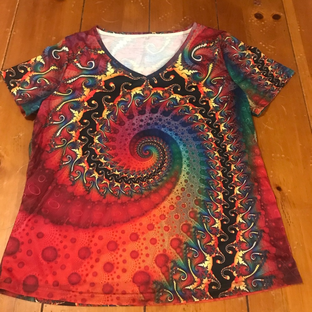 Unbranded top, size XL, multi color